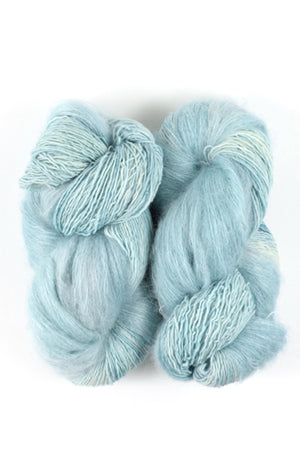 Fleece Artist Halo Bundle mohair nylon superwash merino wool pale salt spray ooak