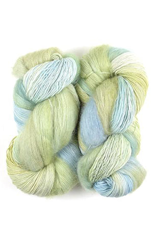 Fleece Artist Halo Bundle mohair nylon superwash merino wool peridot