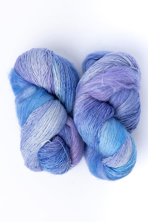 Fleece Artist Halo Bundle mohair nylon superwash merino wool periwinkle