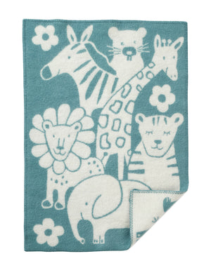 Klippan Baby Blanket eco lambswool picnic blue