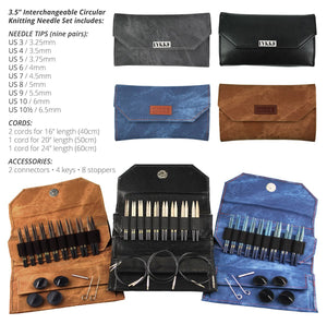 Lykke Indigo Interchangeable Set 9cm/3.5" Tips sets