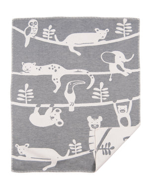 Klippan Cotton Baby Blanket brushed organic cotton siesta grey