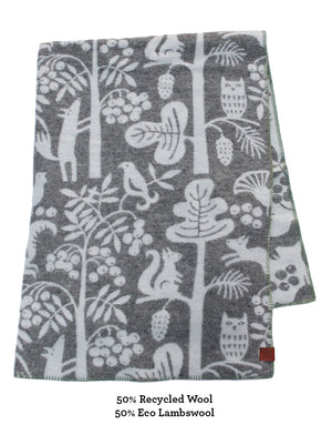 Klippan Classic Wool Blanket recycled wool eco lambswool squirrel