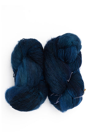 Fleece Artist Halo Bundle mohair nylon superwash merino wool steller's jay