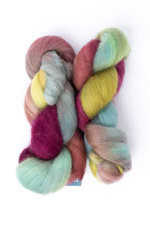 Fleece Artist Corriedale Sliver wool sugar plum