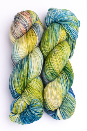 Ancient Arts Socknado superwash merino nylon woman with a parasol