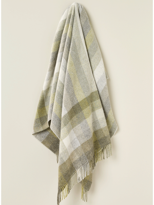 Bronte by Moon Pure New Wool Throw wool woodale olive