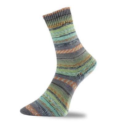 Pro Lana Golden Socks Matterhorn wool polyamide 03 green ornage