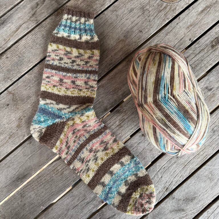 Arne & Carlos Socks & More 4 Ply virgin wool polyamide 03013 ;ate afternoon