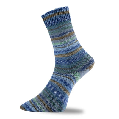 Pro Lana Golden Socks Matterhorn wool polyamide 04 blue gold