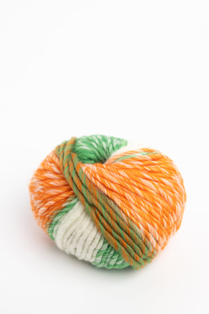 Laines du Nord Young and Trendy wool 04 orange white green