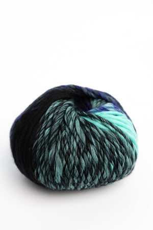 Laines du Nord Young and Trendy wool 06 navy blue aqua black