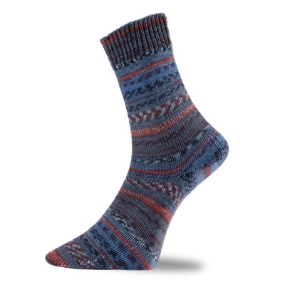 Pro Lana Golden Socks Matterhorn wool polyamide 10 red blue