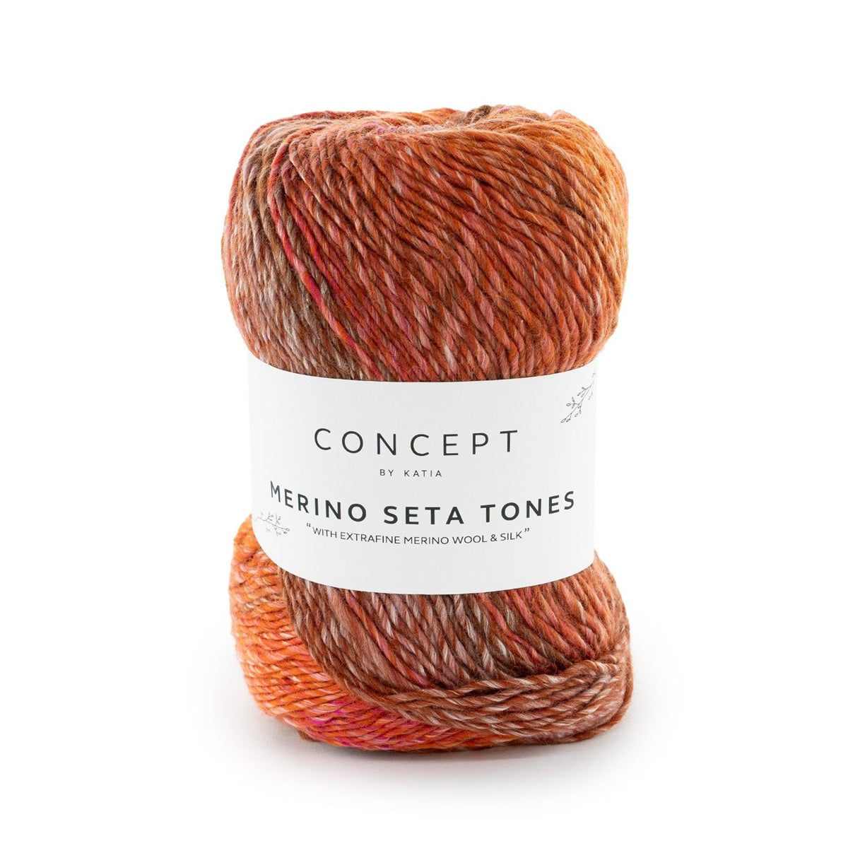 Concept by Katia Merino Seta Tones merino wool silk 102 orange rust