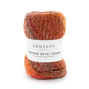 Concept by Katia Merino Seta Tones merino wool silk 102 orange rust