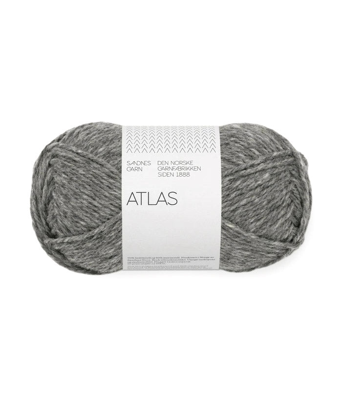Sandnes Garn Atlas norwegian lambswool merino wool 1055 dark grey melange