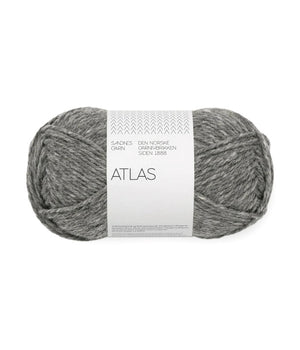 Sandnes Garn Atlas norwegian lambswool merino wool 1055 dark grey melange