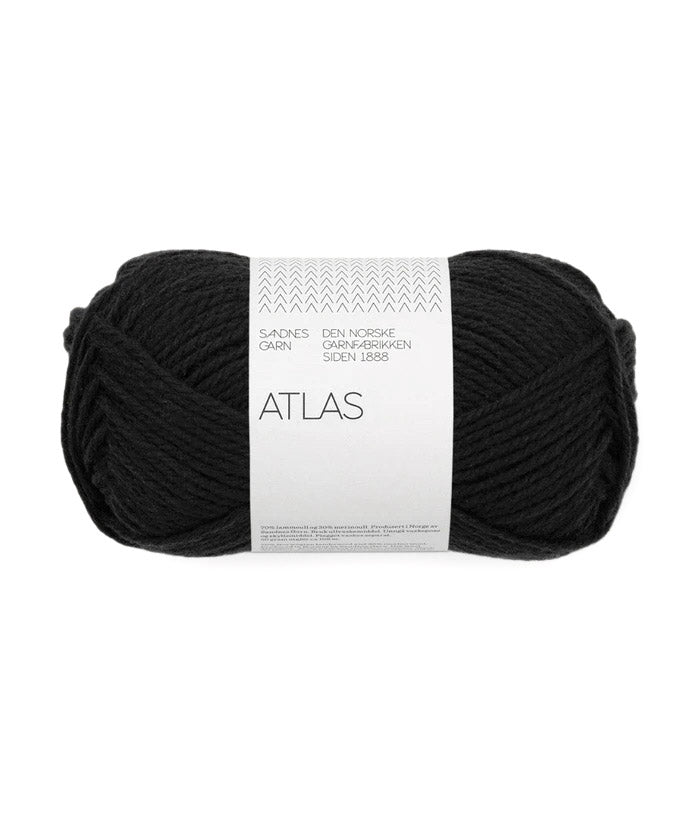 Sandnes Garn Atlas norwegian lambswool merino wool 1099 black