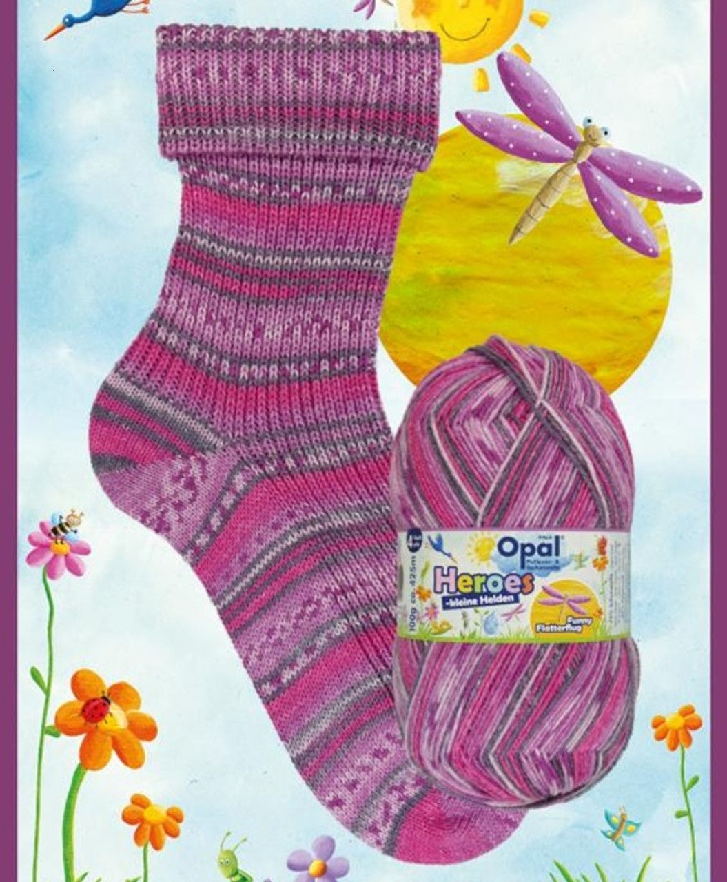 Opal Little Heroes wool polyamide 11545 funny flatterflug