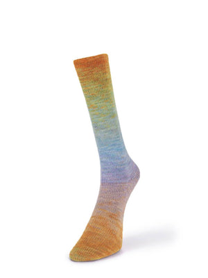 Laines du Nord Watercolor Sock wool nylon 201 aqua denim lilac ochre
