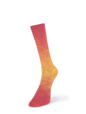 Laines du Nord Watercolor Sock wool nylon 202 red marigold