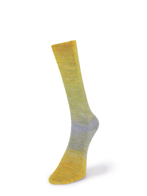 Laines du Nord Watercolor Sock wool nylon 203 mustard green sky