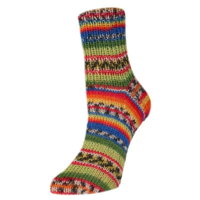 Rellana Flotte Socke Legato wool polyamide 3062 red yellow blue and green