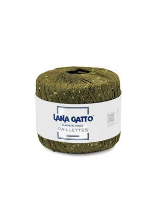 Lana Gatto Paillettes polyester 31162 olive