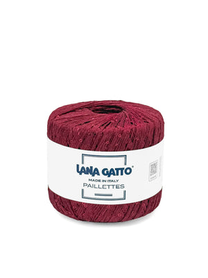 Lana Gatto Paillettes polyester 31164 bordeaux