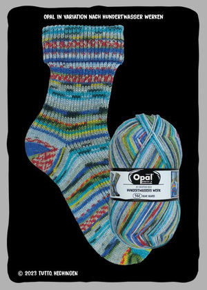 Opal Hundertwasser 4 wool polyamide 4050 blue blues