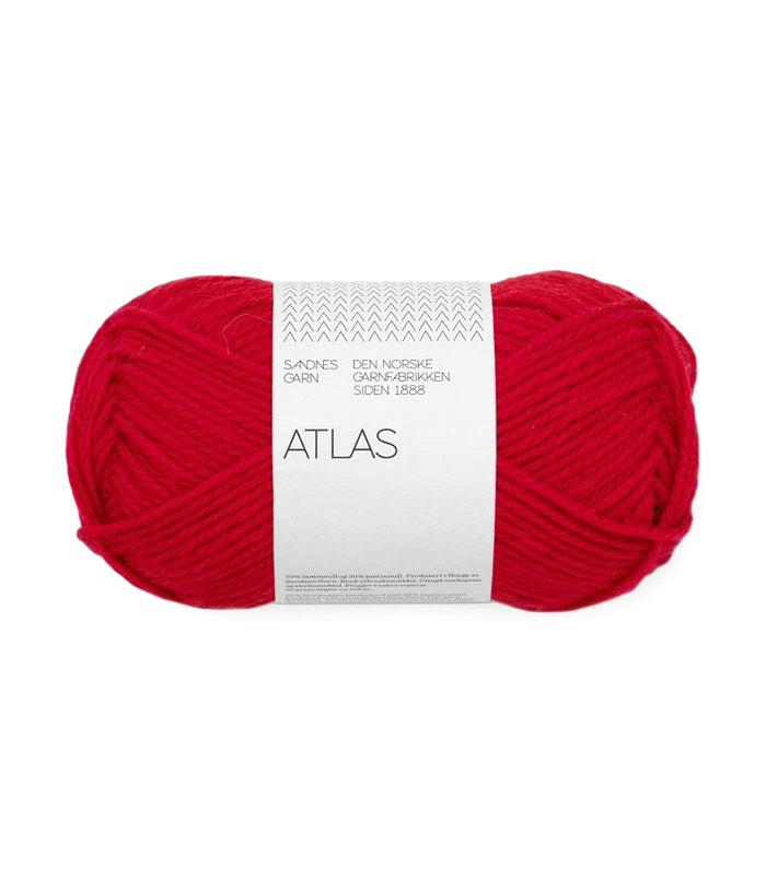 Sandnes Garn Atlas norwegian lambswool merino wool 4219 true red