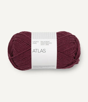 Sandnes Garn Atlas norwegian lambswool merino wool 4372 burgundy