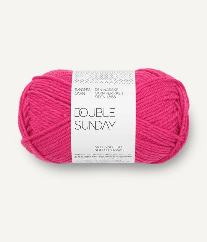 Sandnes Garn Double Sunday merino wool 4518 hot pink
