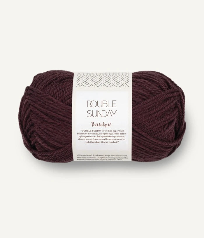 Sandnes Garn Double Sunday merino wool 4682 velvet fig