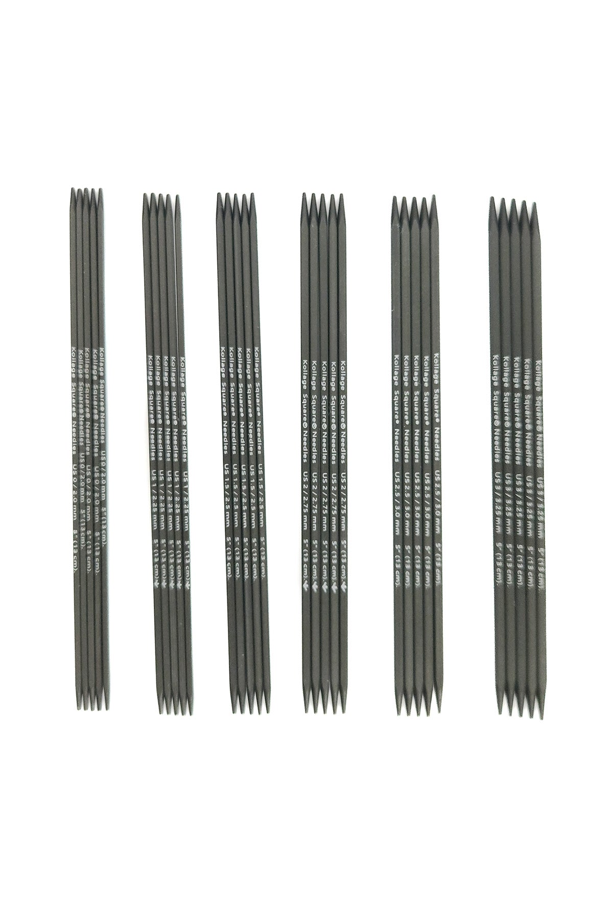 Kollage Square Double Pointed Needle Set aluminum grey