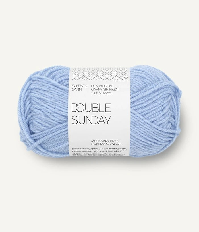 Sandnes Garn Double Sunday merino wool 5812 brunnera blue
