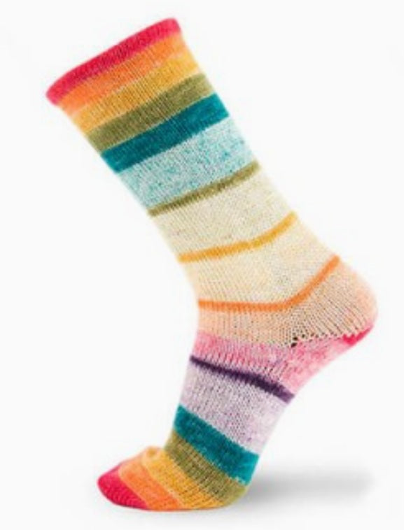 Concept By Katia Symmetric Socks and More Degrade superwash wool polyamide 71 blackberry red orange green petrol