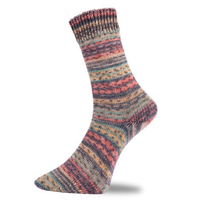 Pro Lana Golden Socks Color wool polyamide 715 pink orange