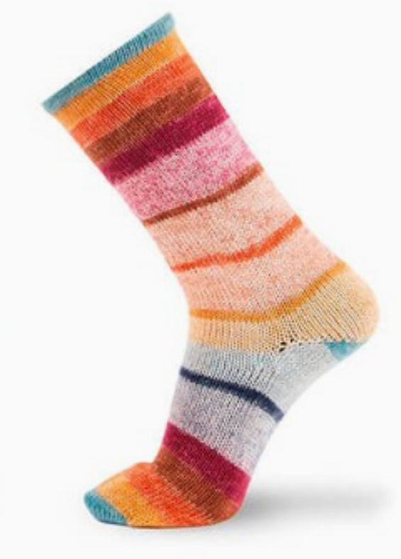 Concept By Katia Symmetric Socks and More Degrade superwash wool polyamide 72 blue ochre red rust