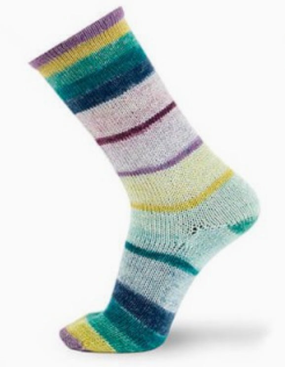 Concept By Katia Symmetric Socks and More Degrade superwash wool polyamide 73 lilac ochre turquoise mint