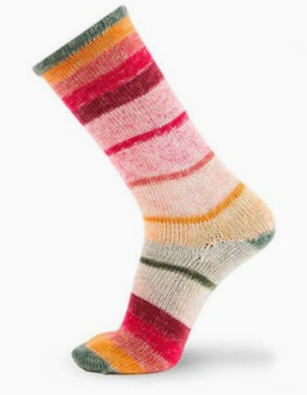 Concept By Katia Symmetric Socks and More Degrade superwash wool polyamide 74 green yellow wine maroon