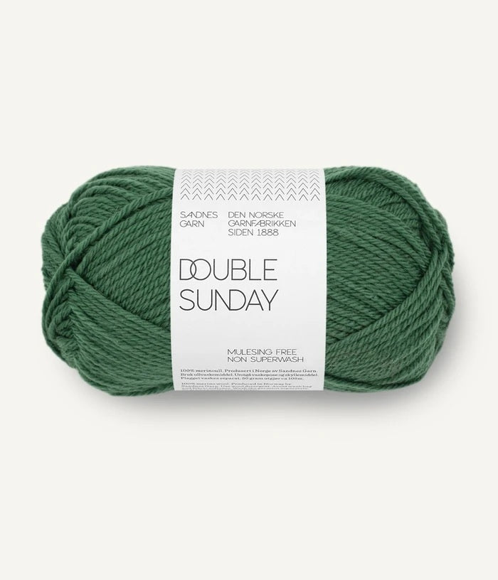Sandnes Garn Double Sunday merino wool 8073 elm green