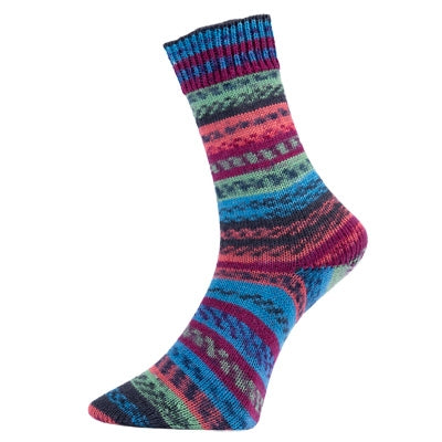 Pro Lana Fjord Socks Puzzle wool polyamide 81 red green blue