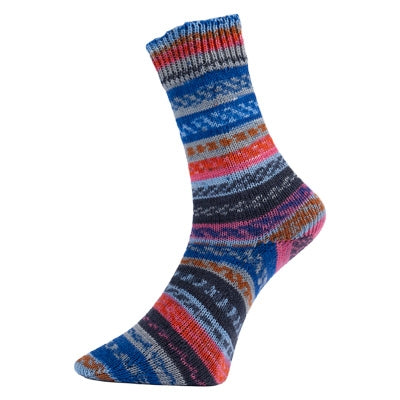 Pro Lana Fjord Socks Puzzle wool polyamide 85 red blue grey