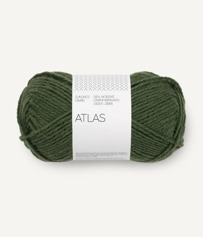Sandnes Garn Atlas norwegian lambswool merino wool 8571 dark forest green