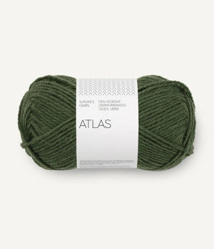 Sandnes Garn Atlas norwegian lambswool merino wool 8571 dark forest green