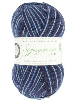 West Yorkshire Spinners Signature 4-ply wool nylon 906 silent night