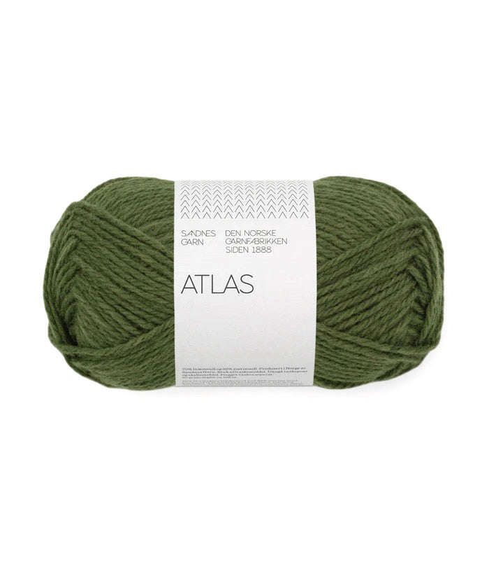 Sandnes Garn Atlas norwegian lambswool merino wool 9072 dark green melange