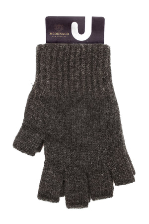 McDonald Textiles Possum Merino Open Finger Gloves possum merino charcoal