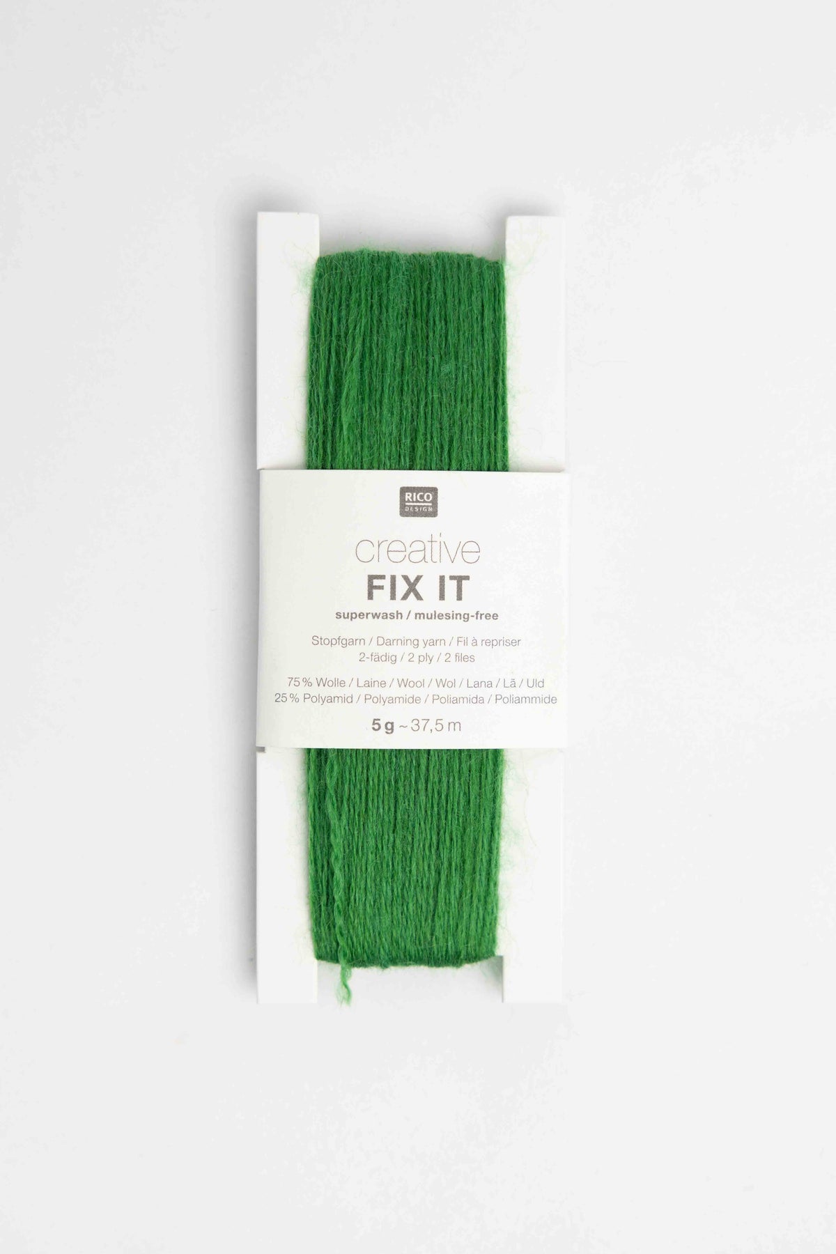 creative fix it darning yarn wool polyamide Rico green